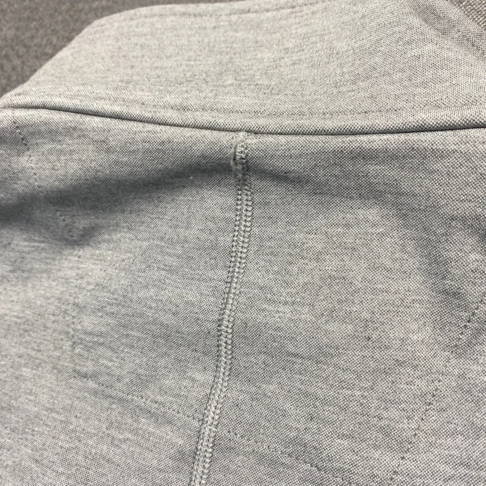 BYLT Premium Basics Mens XL Quarter Zip Snap Pullover Heather Gray Curved Hem
